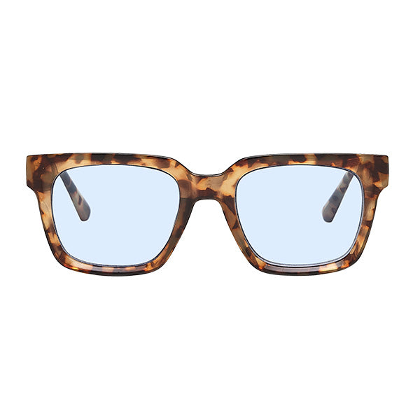 Bacoli Walnut Turtle Blue Lens Solbrille - CLASSIC