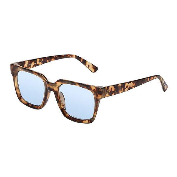 Bacoli Walnut Turtle Blue Lens Solbrille - CLASSIC