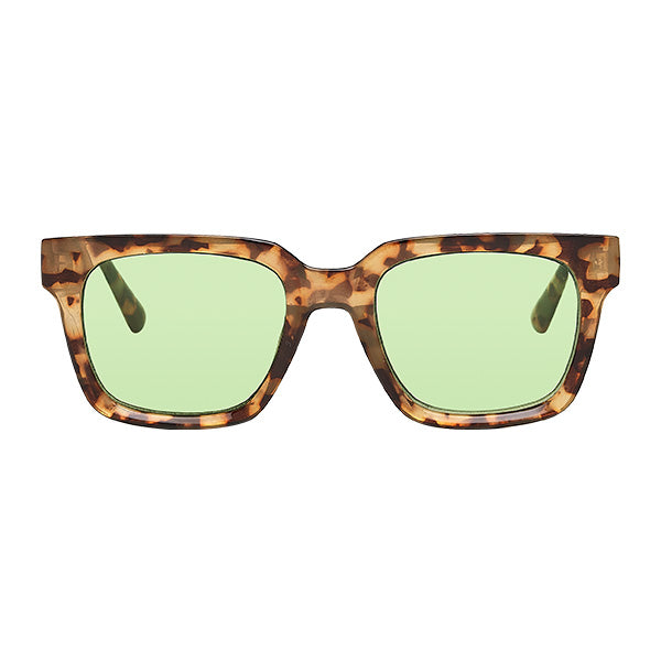 Bacoli Walnuss Tortoise Grünes Brillenglas Sonnenbrille – KLASSISCH