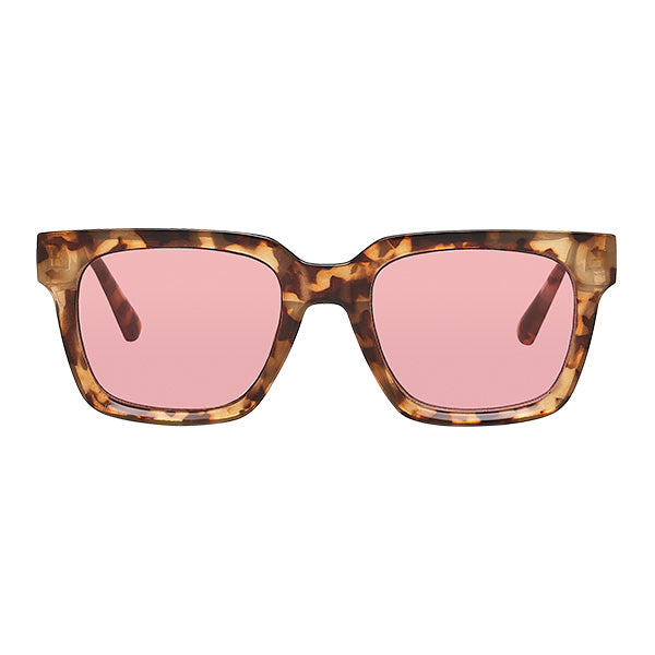 Bacoli Walnut Turtle Red Lens Solbrille - CLASSIC