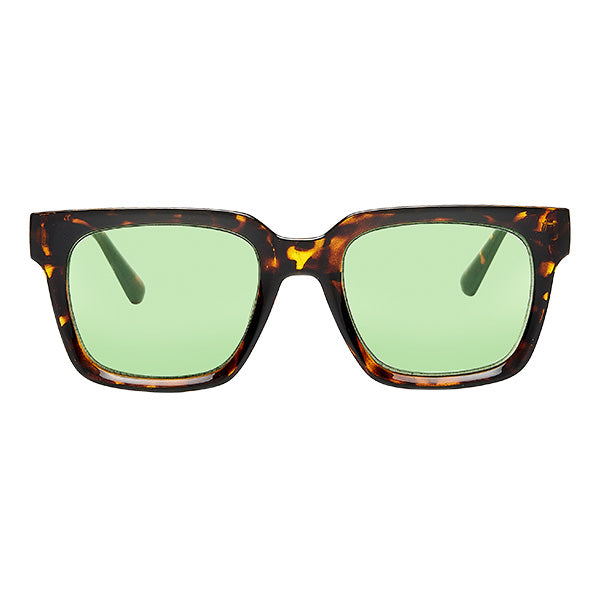 Bacoli Brown Turtle Green Lens Sunglasses - CLASSIC