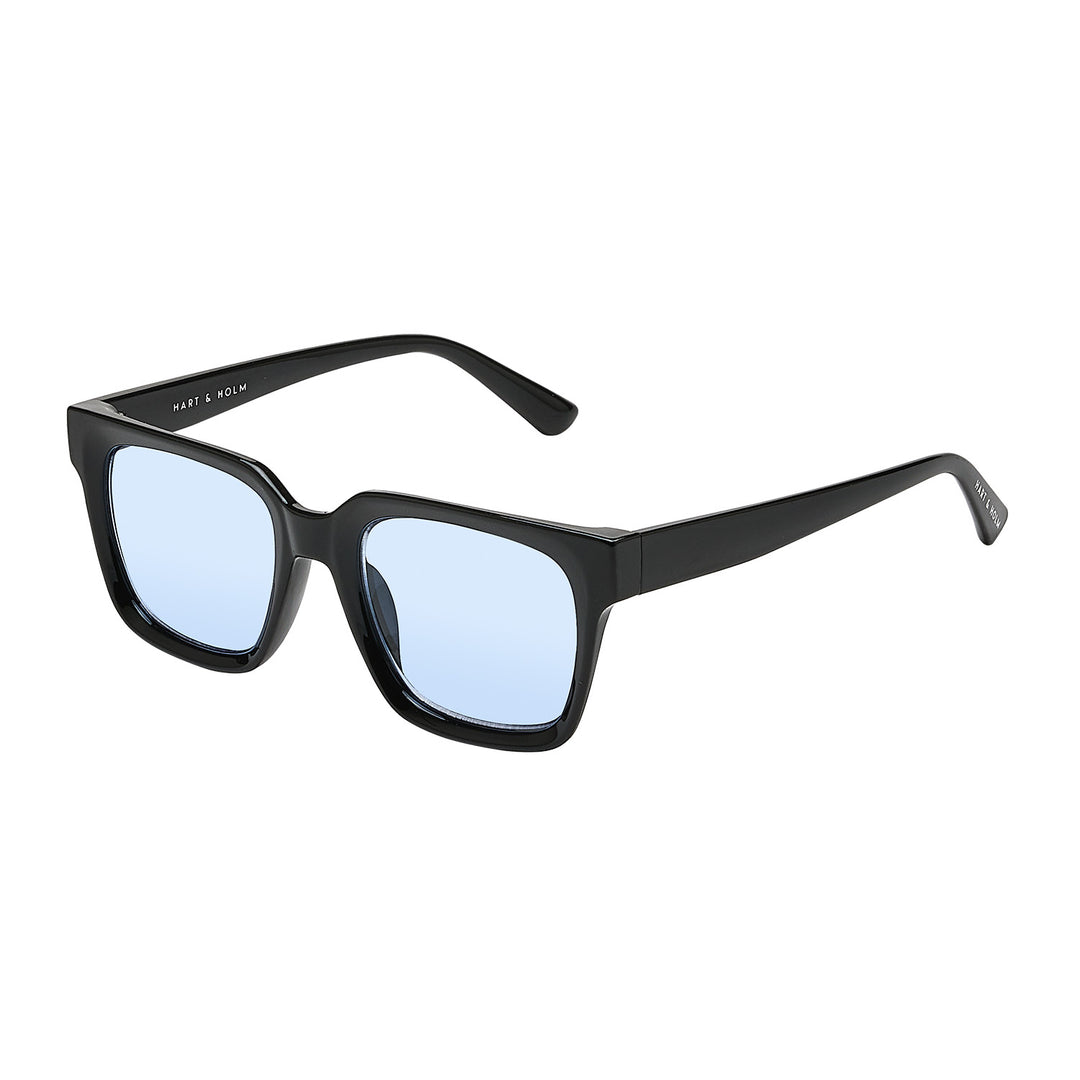 Bacoli Schwarze Blaues Brillenglas Sonnenbrille – KLASSISCH