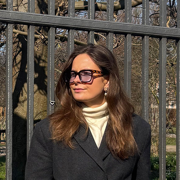 Bacoli Brown Turtle Blue Lens Solbrille - CLASSIC