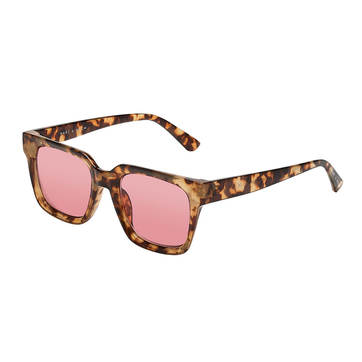 Bacoli Walnuss Tortoise Rote Brillenglas Sonnenbrille – KLASSISCH