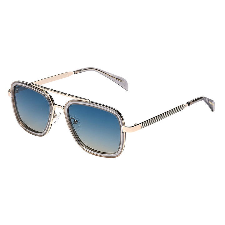 Bolzano Grey Black/Blue Lens Sunglasses - PREMIUM
