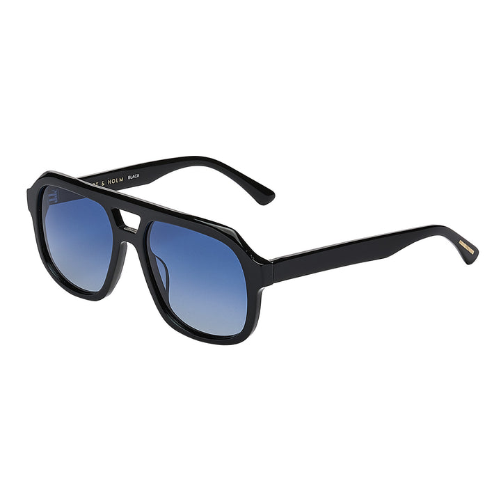 Caldiero Black Blue Lens Sunglasses - PREMIUM | MEN