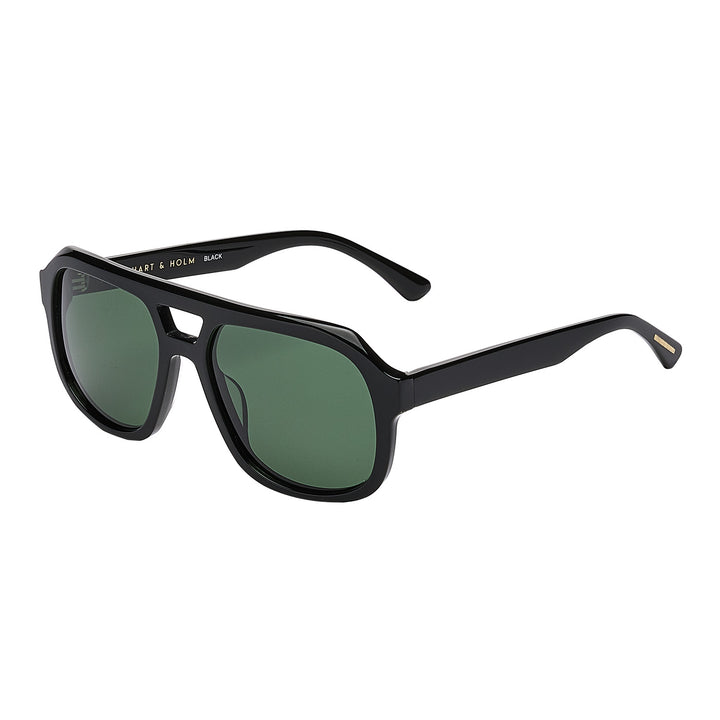 Caldiero Black Green Lens Sunglasses - PREMIUM | MEN