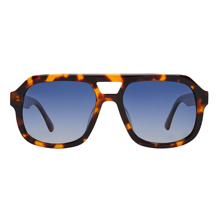 Caldiero Brown Turtle Blue Lens Solbrille - PREMIUM | WOMEN