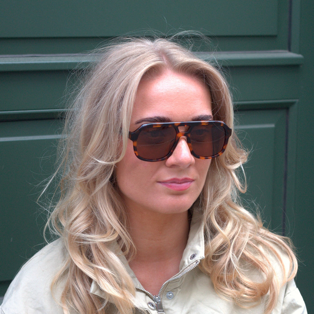 Caldiero Brown Turtle Brown Lens Sunglasses - PREMIUM