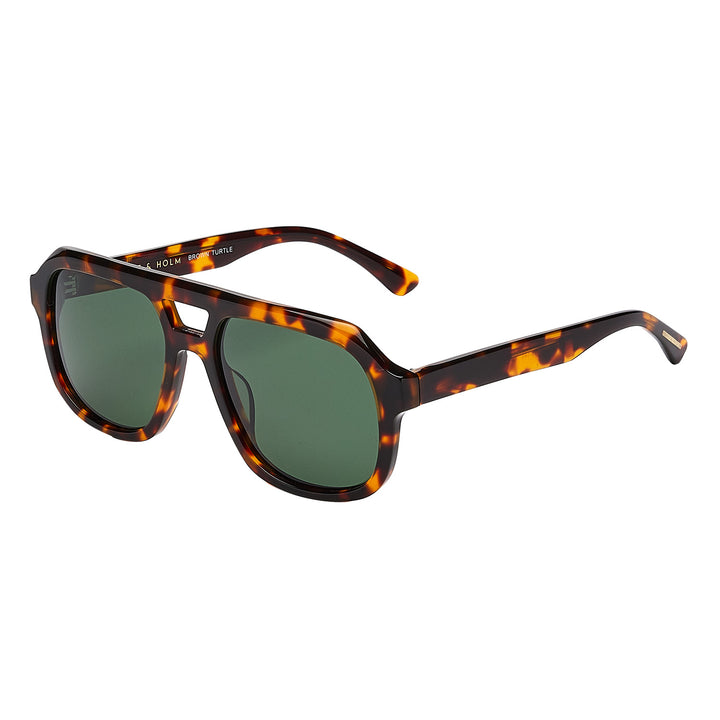 Caldiero Brown Turtle Green Lens Solbrille - PREMIUM | MEN