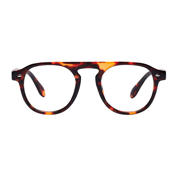 Milano Braune Tortoise Blaufilter Brille mit Stärke – KLASSISCH