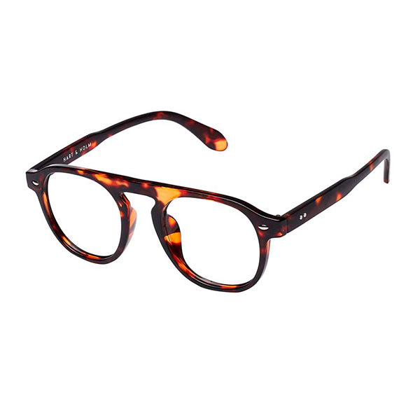 Milano Braune Tortoise Blaufilter Brille mit Stärke – KLASSISCH