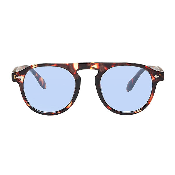 Milano Brown Turtle Blue Lens Solbrille - CLASSIC | WOMEN