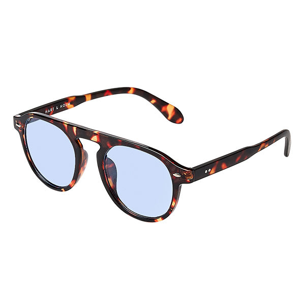 Milano Brown Turtle Blue Lens Solbrille - CLASSIC | WOMEN