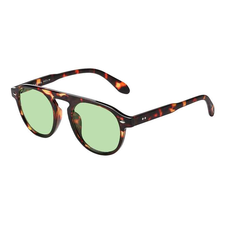 Milano Brown Turtle Green Lens Solbrille - CLASSIC | WOMEN