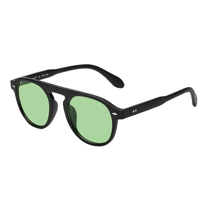 Milano Mat Black Green Lens Solbrille - CLASSIC | WOMEN