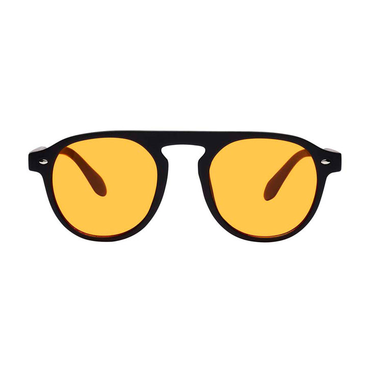 Milano Mat Black Orange Lens Sunglasses - CLASSIC