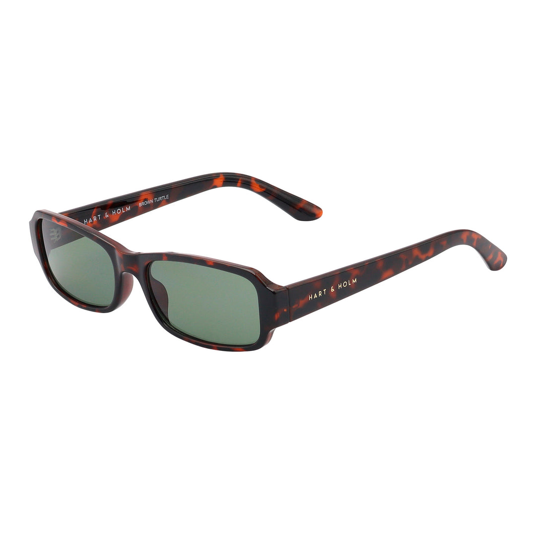 Noto Brown Turtle Green Lens Solbrille - CLASSIC
