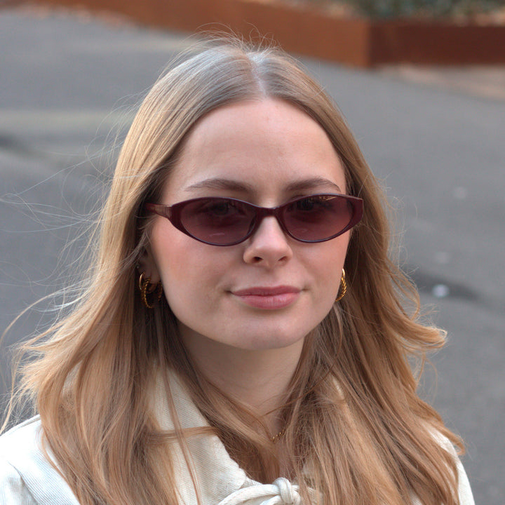 Pisa Burgundy Burgundy Lens Solbrille - CLASSIC