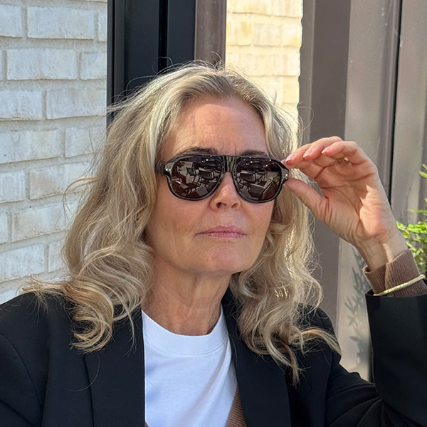 Roveredo Brown with Brown Turtle Temples Solbrille - CLASSIC | WOMEN