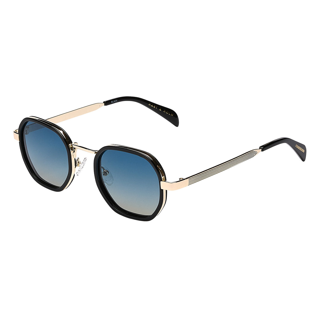 Torriana Black Black/Blue Lens Solbrille - PREMIUM | MEN
