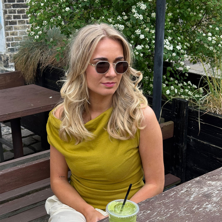Torriana Grey Black/Brown Lens Sunglasses - PREMIUM