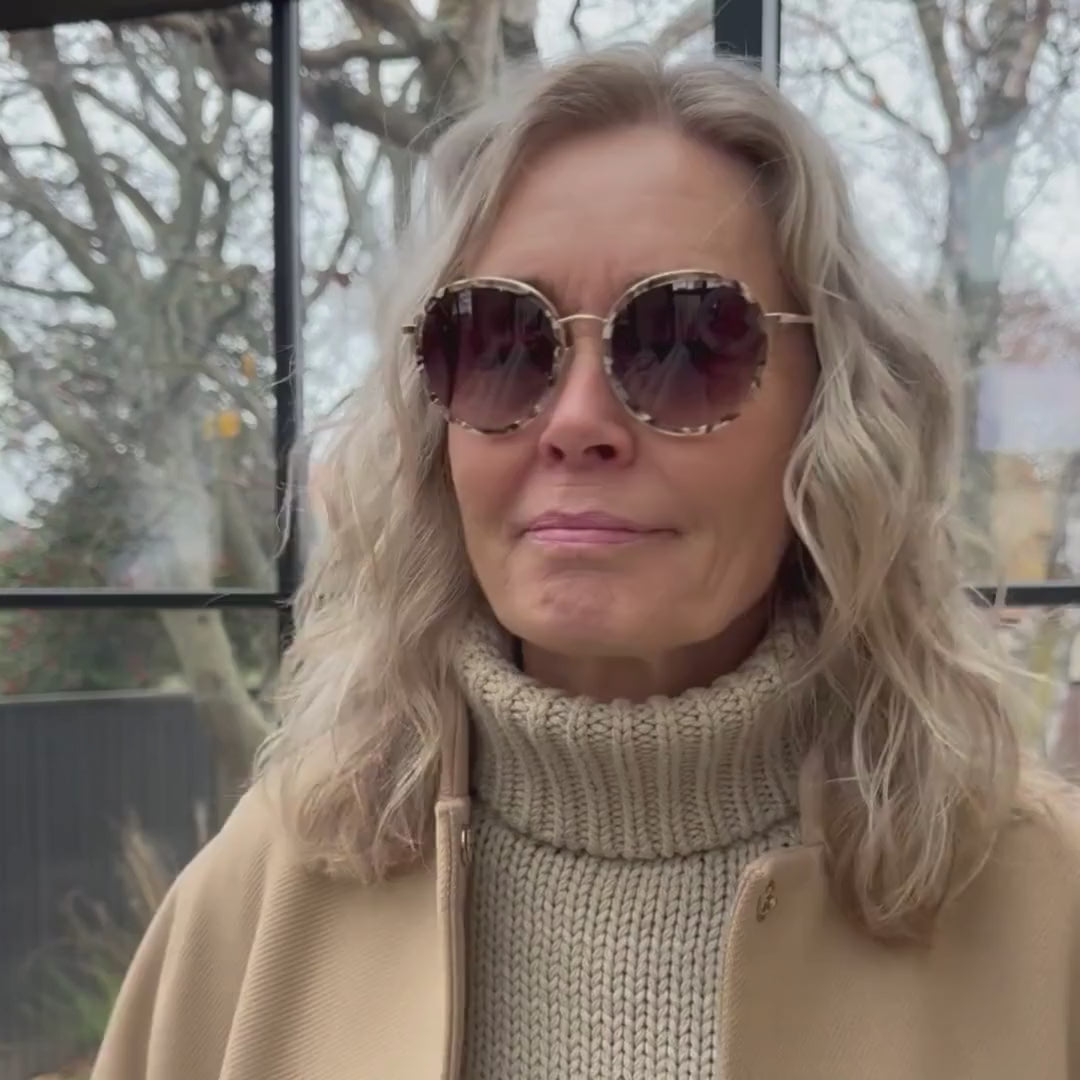 Trieste Beige Marble Solbrille - PREMIUM